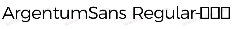 ArgentumSans Regular字体转换